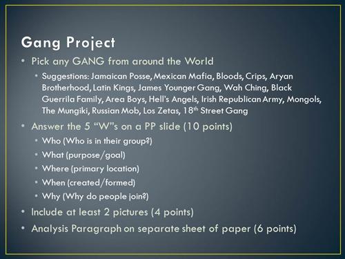 Gang Project 